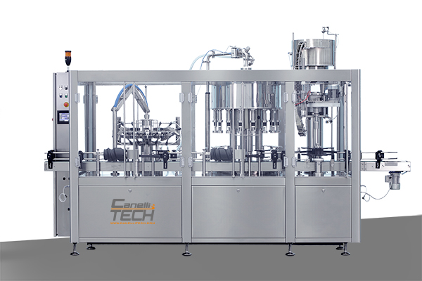 monobloque automatique de rincage – remplissage – bouchage de pour vin plat et distillees 